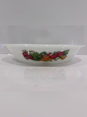 Vintage GLASBAKE #J-2352 DIVIDED SERVING Dish Bowl GLASSBAKE Vegetable
